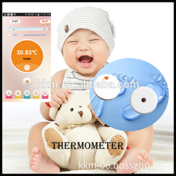 White Bluetooth Thermometer Low Energy Bluetooth 4.0 to Monitor Baby's Temperature Competible With Android And App For Phone